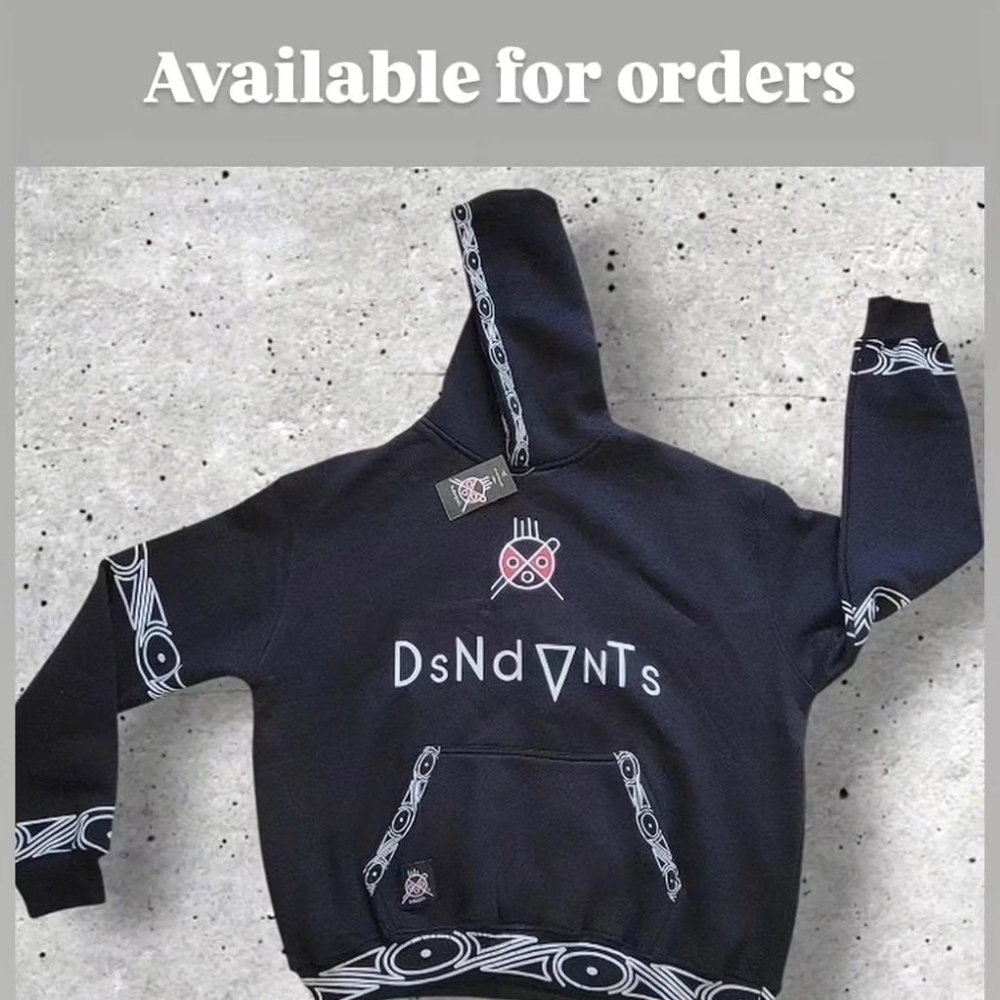 Black Graphic Hoodie